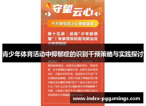 青少年体育活动中抑郁症的识别干预策略与实践探讨